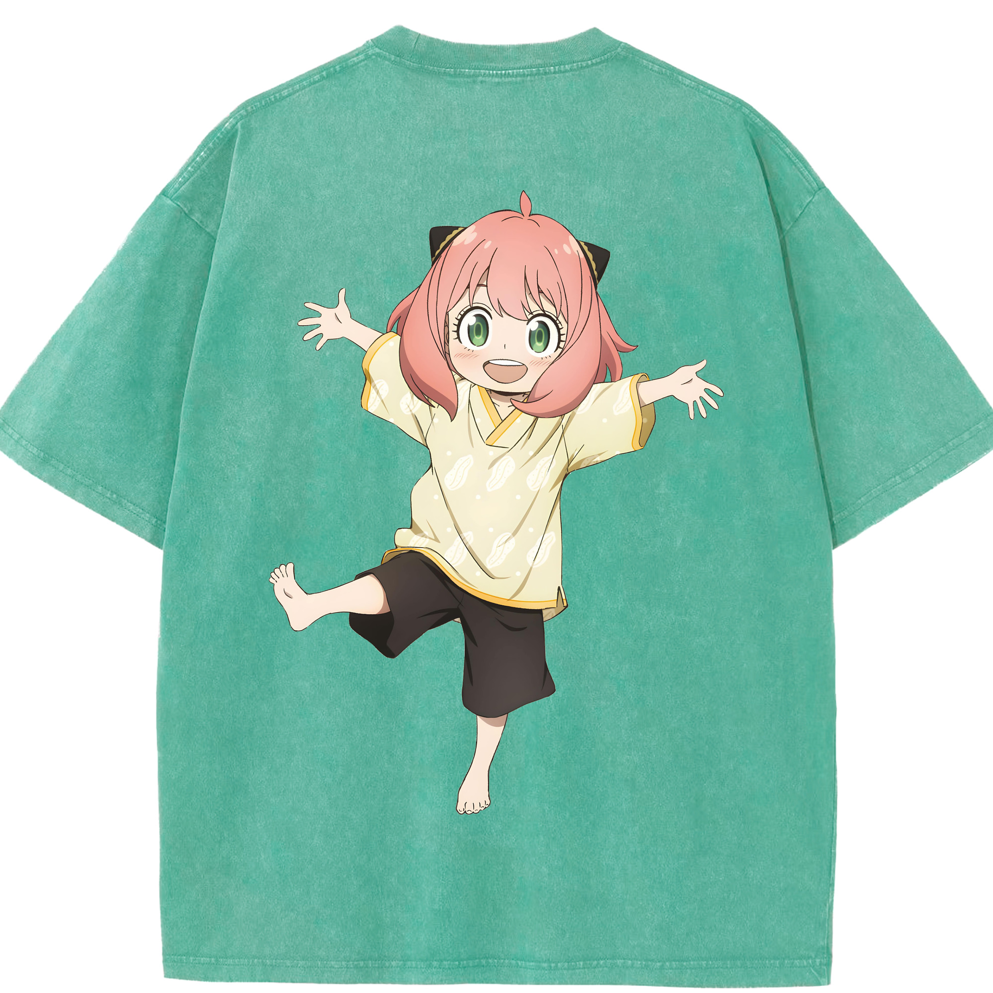 （画像用） SPY×FAMILY间谍家家酒 綿100% ヴィンテージ風 半袖Tシャツ（背面プリント）